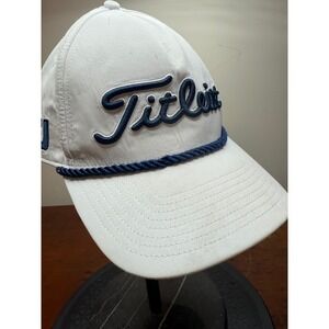 Titleist FJ Pro V1 Golf Hat‎ White Rope Adjustable Back Mens Golf Cap Wicking